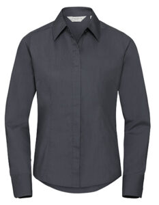 Ladies’ Long Sleeve Fitted Polycotton Poplin Shirt