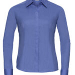 Ladies’ Long Sleeve Fitted Polycotton Poplin Shirt