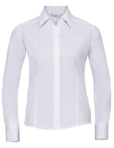Ladies’ Long Sleeve Fitted Polycotton Poplin Shirt