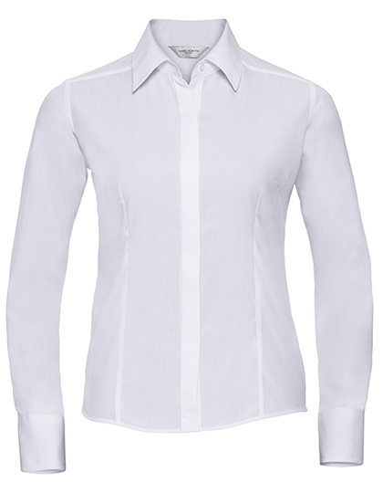 Ladies’ Long Sleeve Fitted Polycotton Poplin Shirt