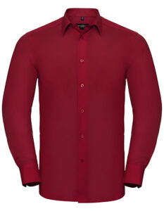 Men’s Long Sleeve Tailored Polycotton Poplin Shirt
