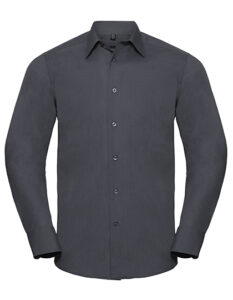 Men’s Long Sleeve Tailored Polycotton Poplin Shirt