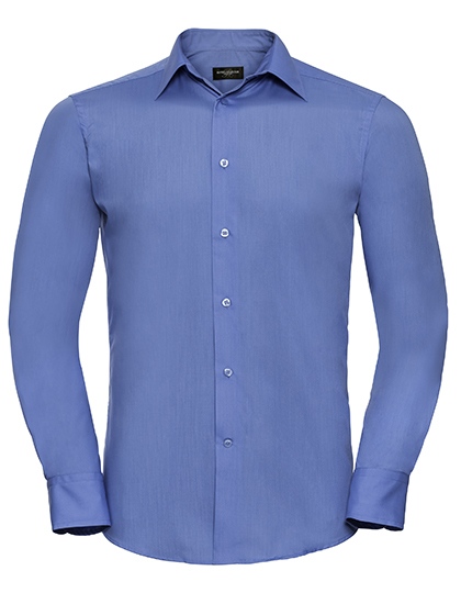 Men’s Long Sleeve Tailored Polycotton Poplin Shirt