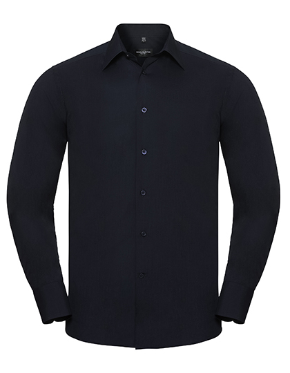 Men’s Long Sleeve Tailored Polycotton Poplin Shirt