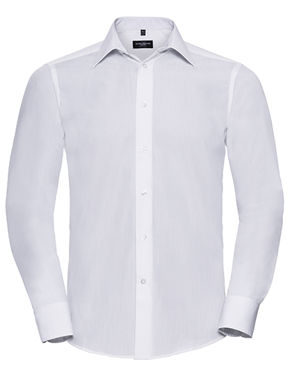 Men’s Long Sleeve Tailored Polycotton Poplin Shirt