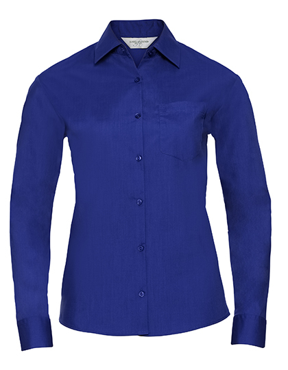 Ladies’ Long Sleeve Classic Polycotton Poplin Shirt