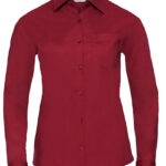 Ladies’ Long Sleeve Classic Polycotton Poplin Shirt