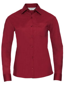 Ladies’ Long Sleeve Classic Polycotton Poplin Shirt