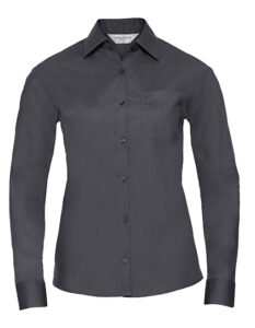 Ladies’ Long Sleeve Classic Polycotton Poplin Shirt