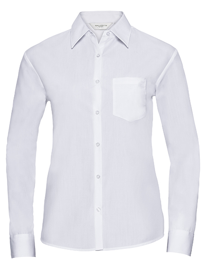 Ladies’ Long Sleeve Classic Polycotton Poplin Shirt