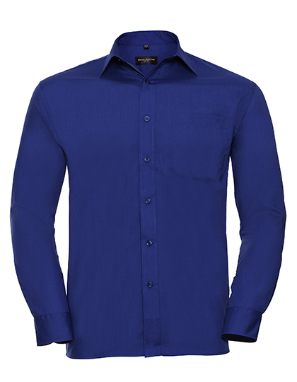 Men’s Long Sleeve Classic Polycotton Poplin Shirt