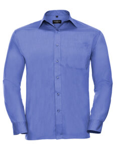 Men’s Long Sleeve Classic Polycotton Poplin Shirt