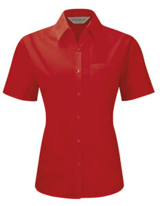 Ladies’ Short Sleeve Classic Polycotton Poplin Shirt
