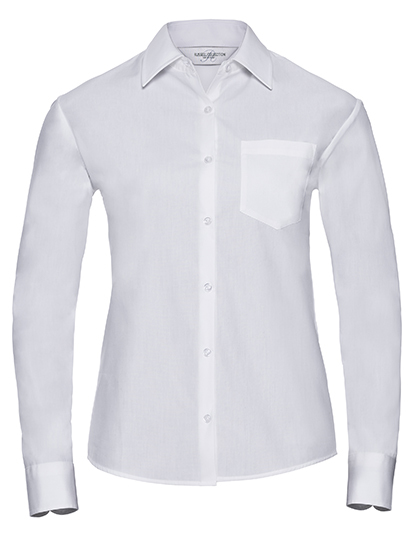 Ladies’ Long Sleeve Classic Pure Cotton Poplin Shirt