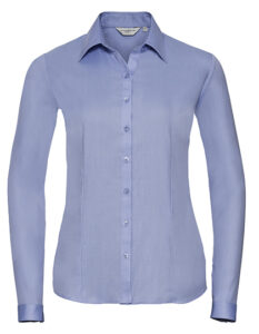 Ladies’ Long Sleeve Tailored Herringbone Shirt