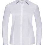 Ladies’ Long Sleeve Tailored Herringbone Shirt