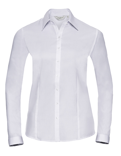 Ladies’ Long Sleeve Tailored Herringbone Shirt