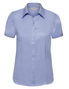Ladies’ Short Sleeve Tailored Herringbone Shirt