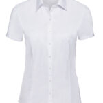 Ladies’ Short Sleeve Tailored Herringbone Shirt