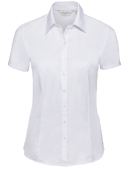 Ladies’ Short Sleeve Tailored Herringbone Shirt