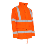 Dry Zone Visible PU Regnjakke Hi-Vis med refleksstriber