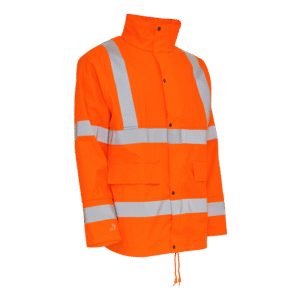 Dry Zone Visible PU Regnjakke Hi-Vis med refleksstriber