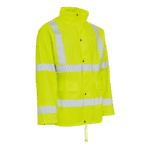 Dry Zone Visible PU Regnjakke Hi-Vis med refleksstriber
