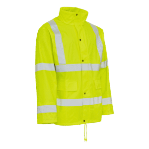 Dry Zone Visible PU Regnjakke Hi-Vis med refleksstriber