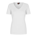 Interlock T-shirt | v-hals | dame
