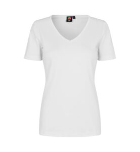Interlock T-shirt | v-hals | dame