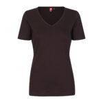 Interlock T-shirt | v-hals | dame