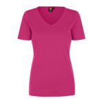Interlock T-shirt | v-hals | dame
