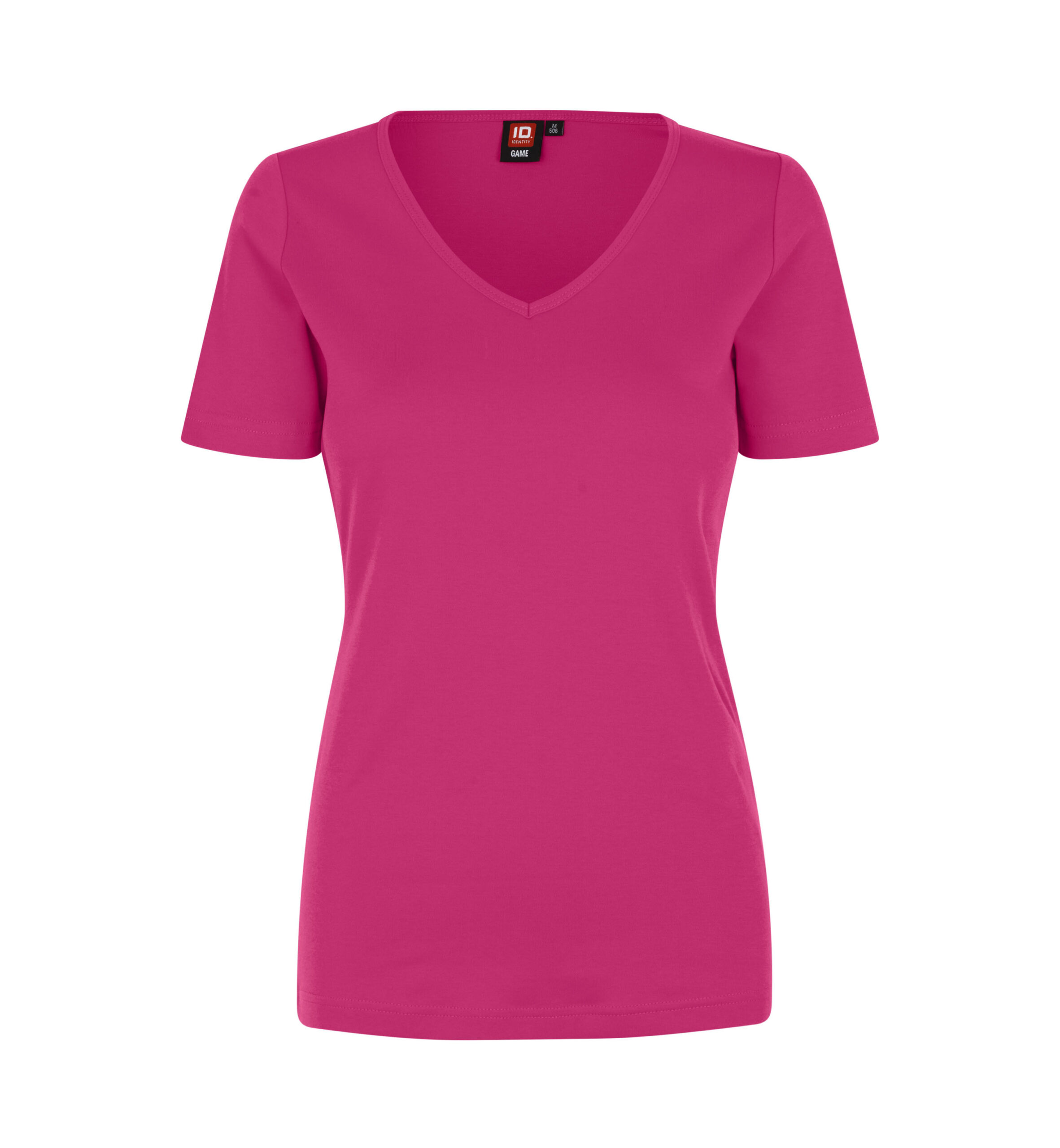 Interlock T-shirt | v-hals | dame