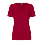 Interlock T-shirt | v-hals | dame