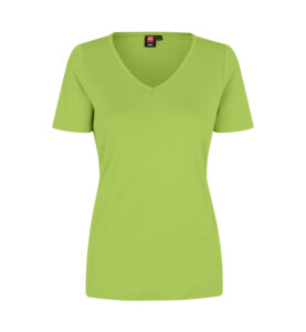 Interlock T-shirt | v-hals | dame