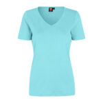 Interlock T-shirt | v-hals | dame