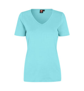 Interlock T-shirt | v-hals | dame