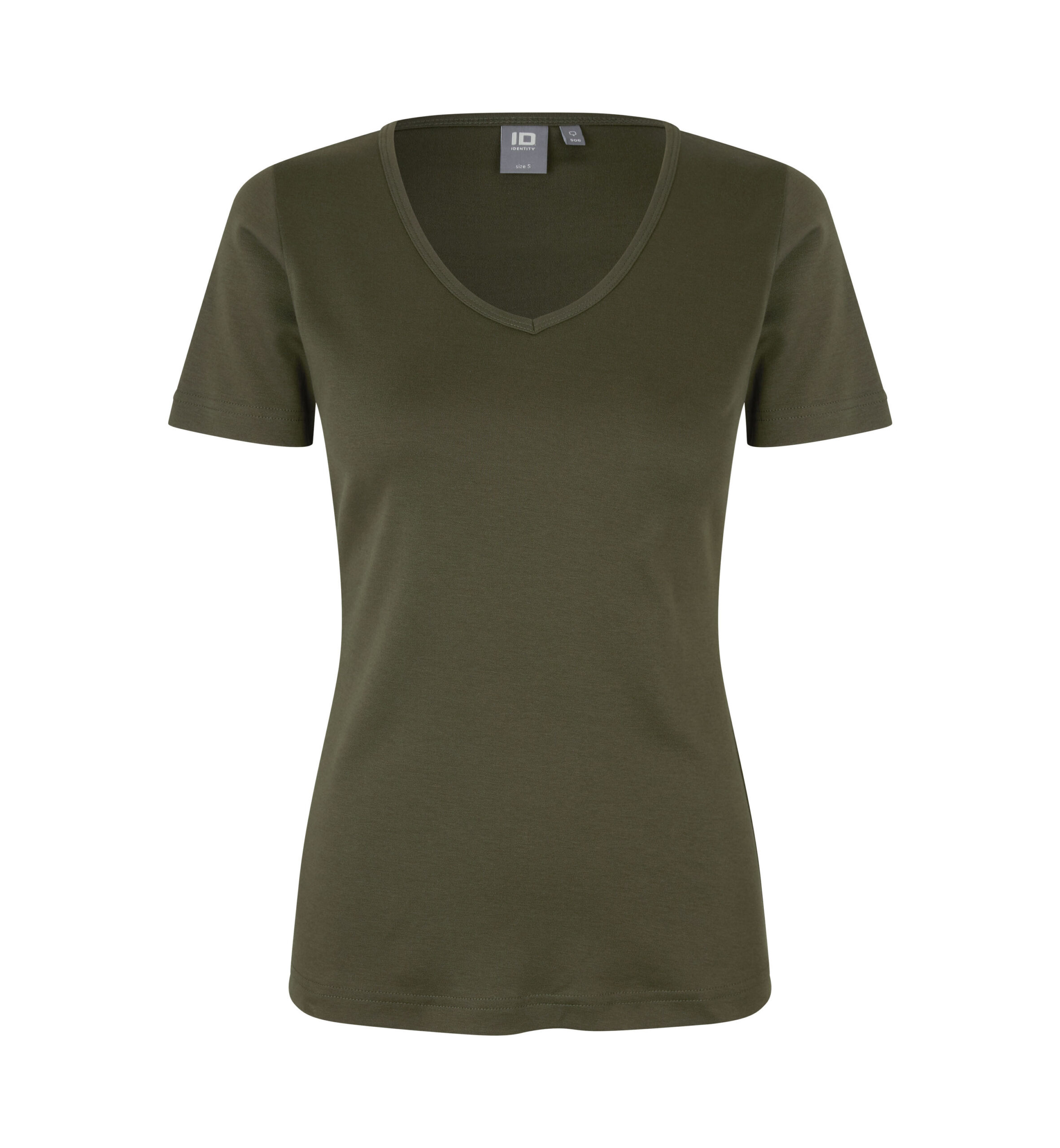 Interlock T-shirt | v-hals | dame
