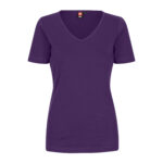 Interlock T-shirt | v-hals | dame