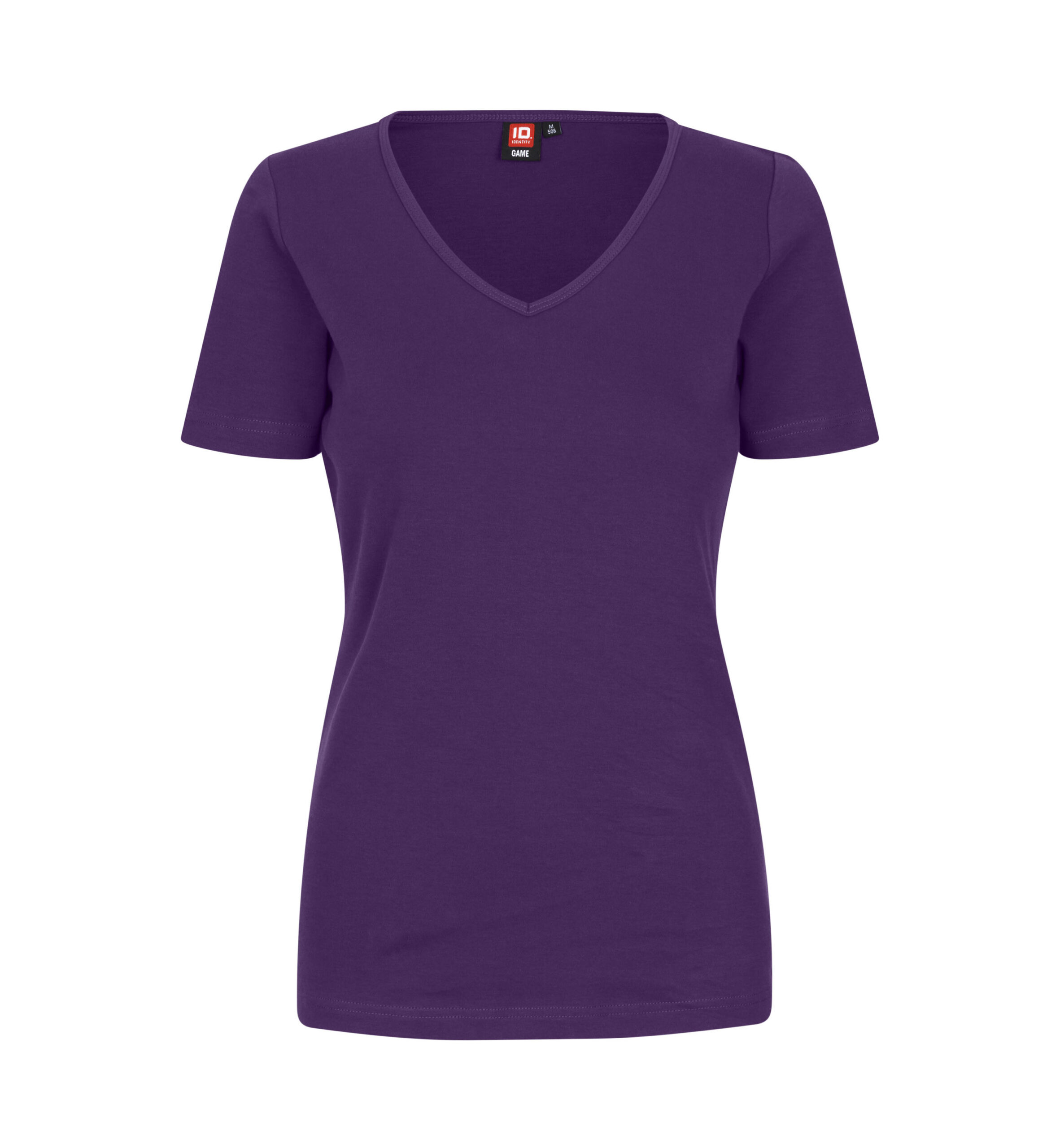 Interlock T-shirt | v-hals | dame