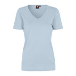 Interlock T-shirt | v-hals | dame