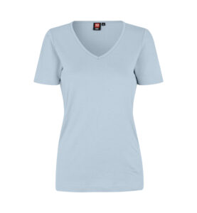 Interlock T-shirt | v-hals | dame