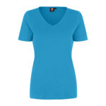 Interlock T-shirt | v-hals | dame