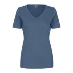 Interlock T-shirt | v-hals | dame