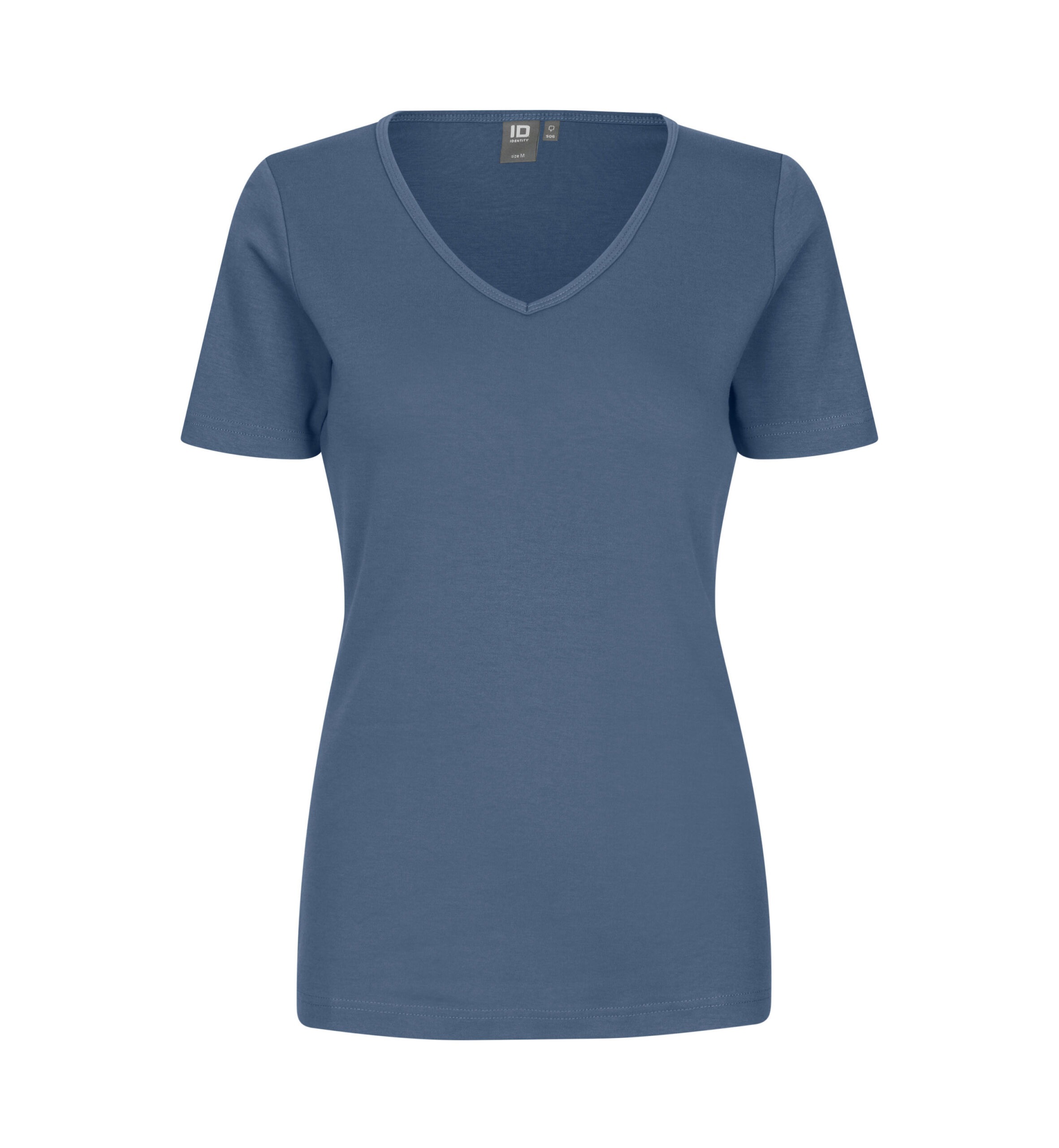 Interlock T-shirt | v-hals | dame