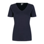 Interlock T-shirt | v-hals | dame
