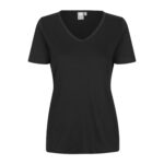 Interlock T-shirt | v-hals | dame