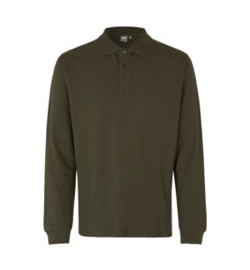 Langærmet poloshirt | stretch