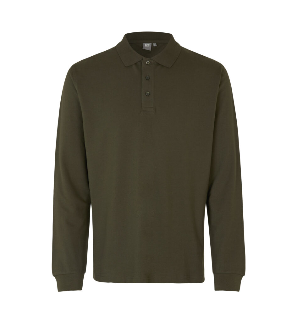 Langærmet poloshirt | stretch