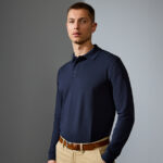 Langærmet poloshirt | stretch